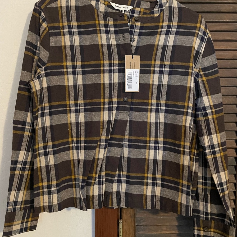 Bridge & Burn linen-cotton blend blouse